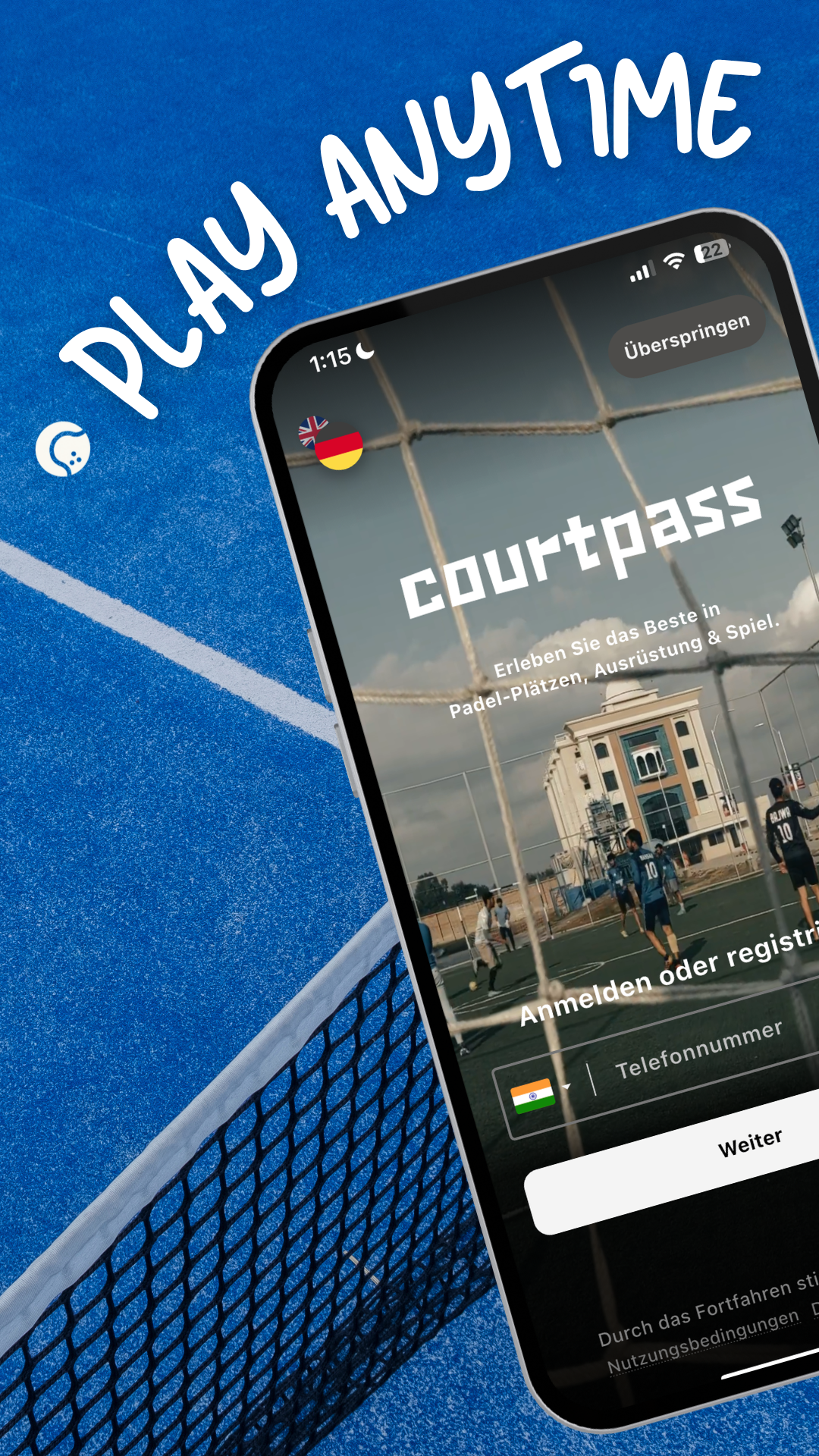CourtPass App - Play Anytime